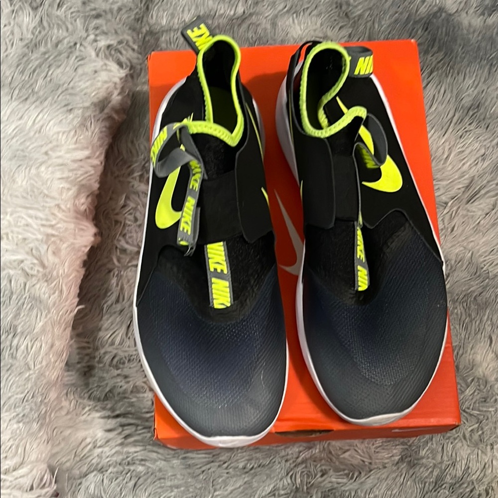 Nike Black and Neon Shoes